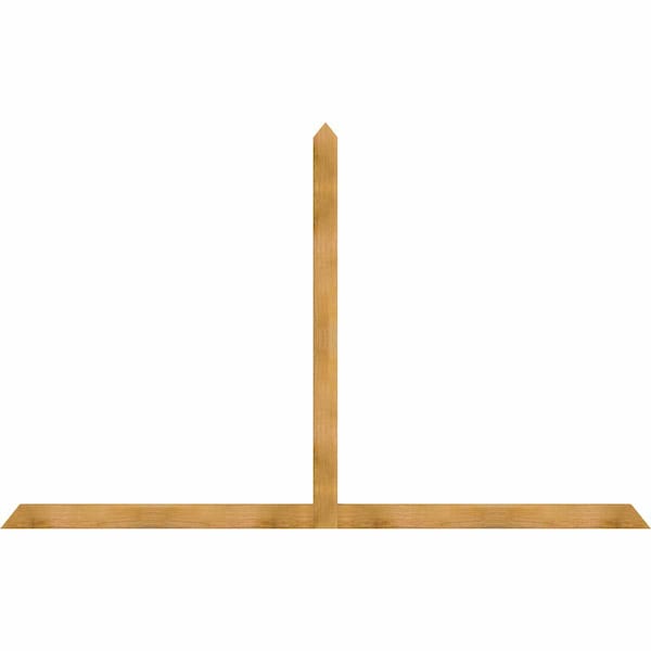Ekena Millwork Portland Rough Sawn Timber Gable Bracket, Western Red Cedar, 108"W x 68"H x 2"D x 4"F, 15/12 Pitch GBW108X68X0204POR00RWR - main